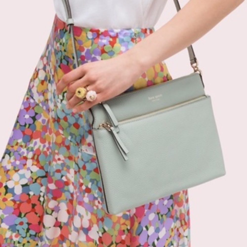 Kate Spade Pistachio Medium Polly Crossbody NWT